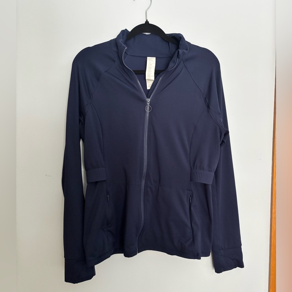 Fabletics Navy Blue Athletic Jacket
